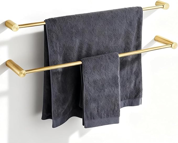 Towel Racks for Bathroom, NEWRAIN 30 inch Double Bath Towel Bar Wall Mounted by NEWRAIN