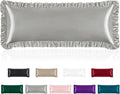 Homiest Ruffle Satin Body Pillow Cover, Silky Satin Body Pillowcase by Homiest