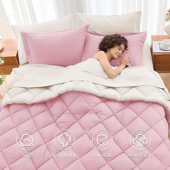 MUXHOMO 7 Pieces Full Comforter Set, Reversible Bed in a Bag Full Size - Image 6