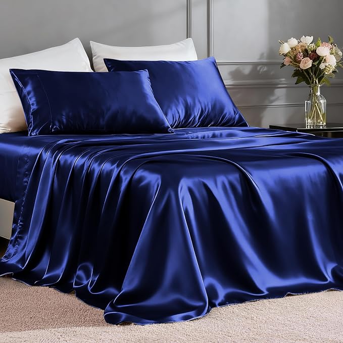 FreshCulture Satin Sheets Twin XL Bed Set by FreshCulture