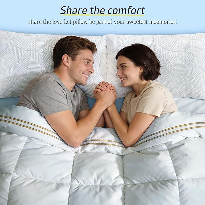 BETU Cooling Pillows Queen Size Set of 2, Shredded Memory Foam Pillows Cool - Image 6