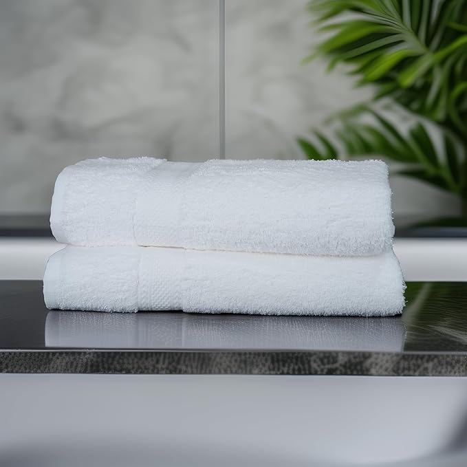 Commercial Bulk Pack of 12 Small Bath Towels – 100% Cotton Terry 24" x 46" – - Image 4