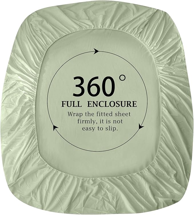 FreshCulture Pure Cotton Fitted Sheets King Size, 300 Thread Count Percale - Image 4