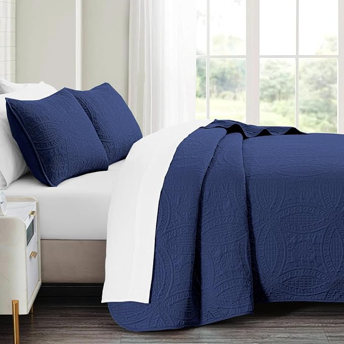 akkialla Queen Quilt Bedding Set, Lightweight Soft Bedspread Coverlet, Modern - Image 4