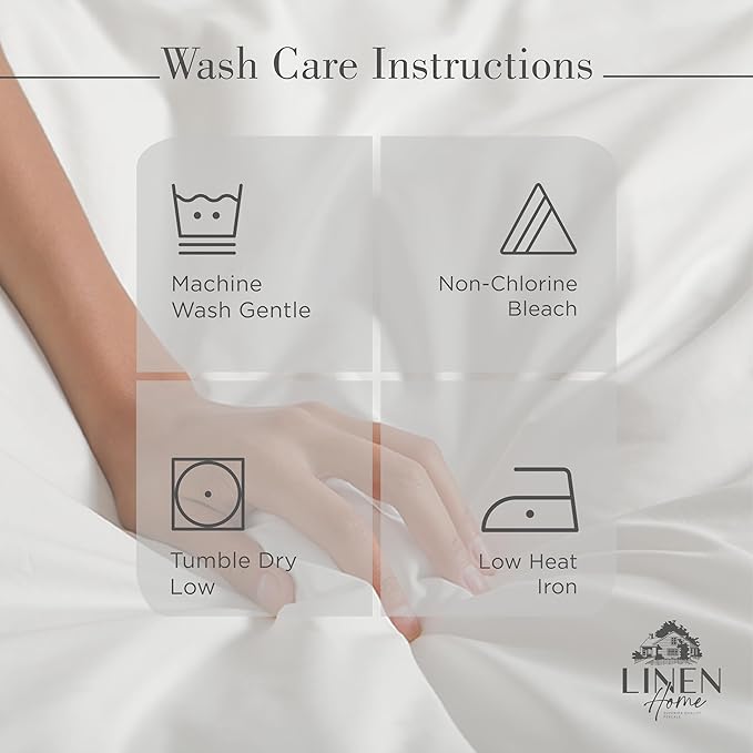 Linen Home 100% Cotton Percale Sheet Set Pack of 2, King Size, Deep Pocket - Image 5