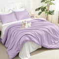 Litanika Lavender Comforter Twin/Twin XL Size, 2 Pieces Boho Lightweight Solid by Litanika