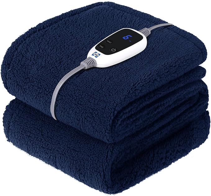 Sealy Electric Blanket Heated Throw 50"x60" Soft Double Sherpa Super Cozy by Sealy