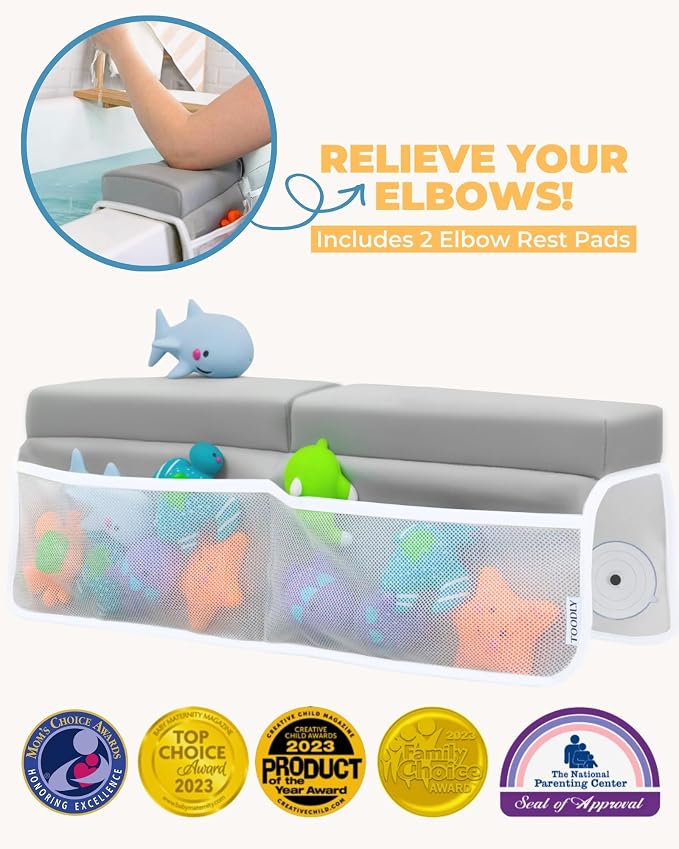 Comfortable Baby Bath Kneeler and Elbow Rest Pad Set – Thick Memory Foam Bath - Image 3