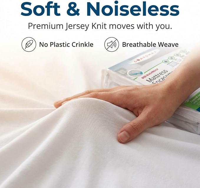 Guardmax Jersey Knitted Twin Zippered Mattress Encasement - Image 7