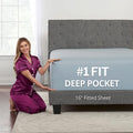 King Fitted Sheet – REAL Extra Deep Pocket King Size Fitted Sheet Only – Your by DeaLuxeBedding