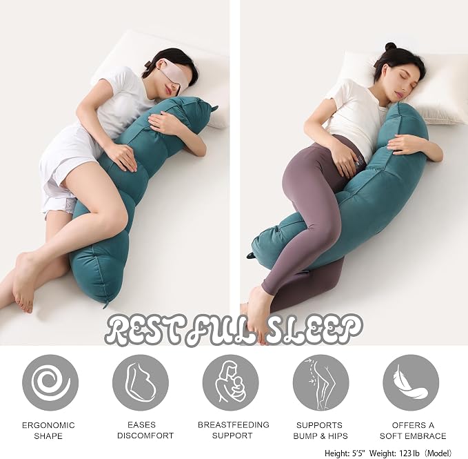 Peallow – Long Round Body Pillow - Image 5