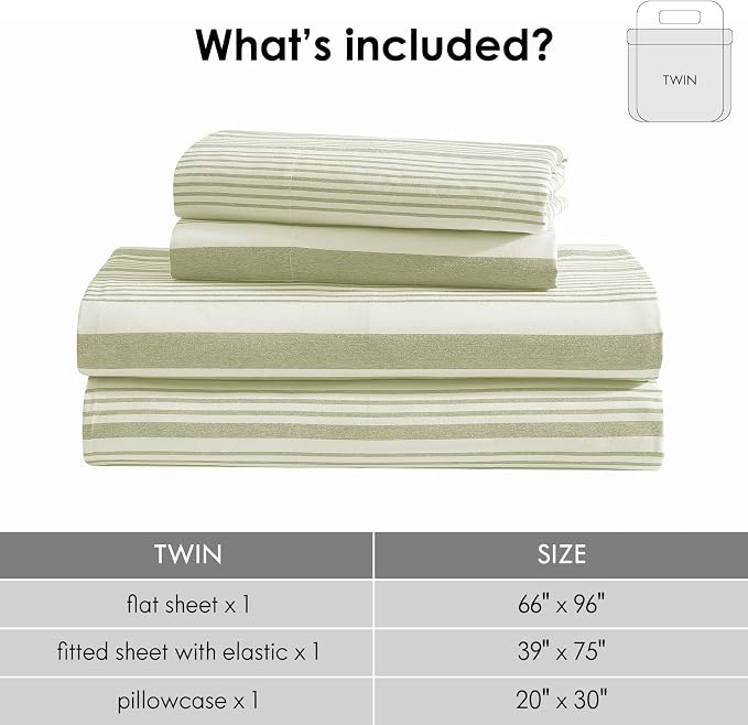 ClevaHome Classic Stripe Sheet Set - Image 5