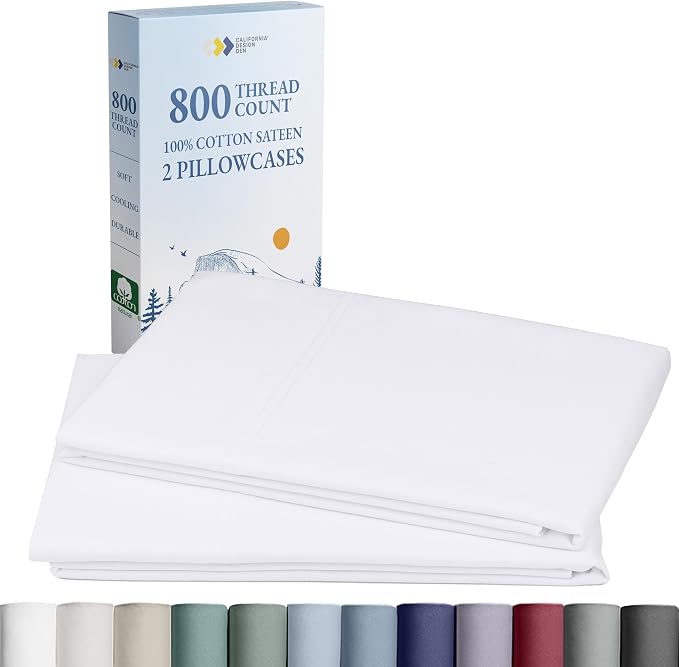 Heirloom Soft, Smooth & Thick Certified 800 Thread Count 100% Cotton Sateen by CaliforniaDesignDen