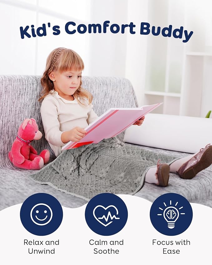 Kivik Weighted Lap Pad, Minky Dots Small Weighted Blanket 2lbs, Ultra-Soft - Image 3