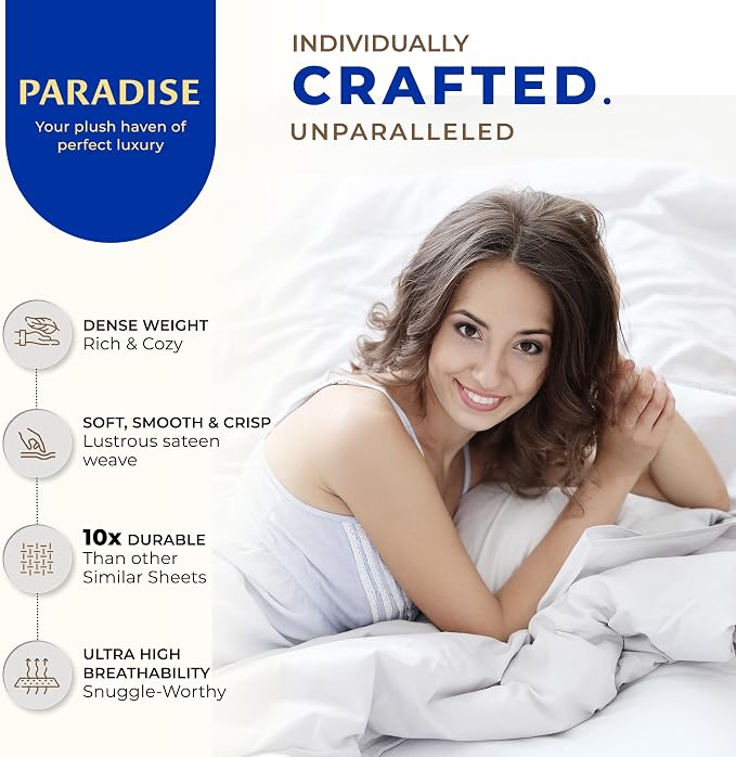 THREAD SPREAD 100% Egyptian Cotton Pillow Cases Queen Size Set of 2 - Image 2