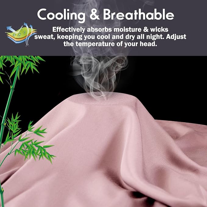 Pillowcases King Size 2 Pack, Cooling Viscose from Bamboo Pillow Cases - Image 3