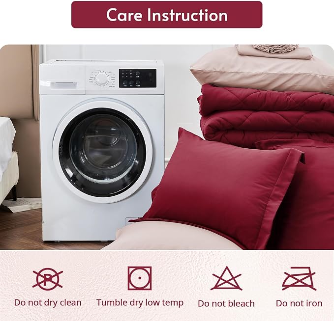 MUXHOMO 7 Pieces Full Comforter Set, Reversible Bed in a Bag Full Size - Image 9