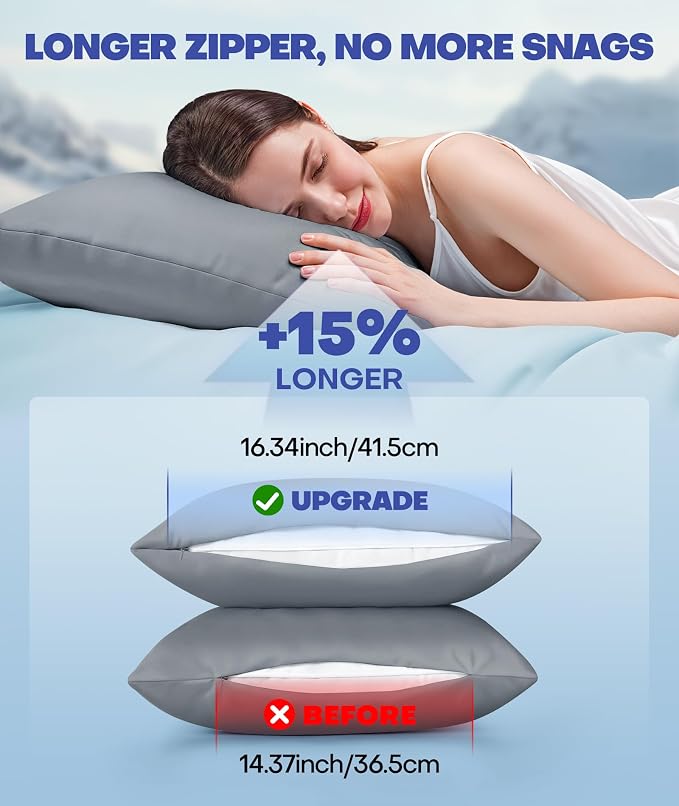 Ice Cooling Pillowcase for Hot Sleepers, Instantly Cool, Stays Cold All Night - Image 5