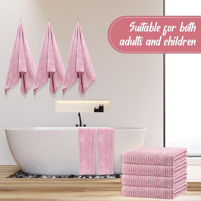 SmoothNovelty 16 Pack Microfiber Bath Towels Bulk 27'' x 60'' Oversized Size - Image 5