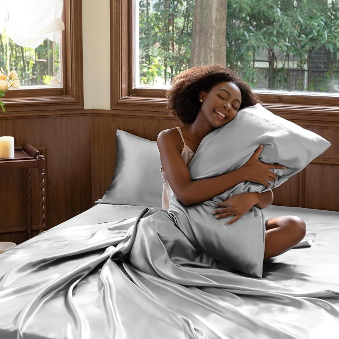 CozyLux Satin Sheets Twin Sheet Set - Image 6