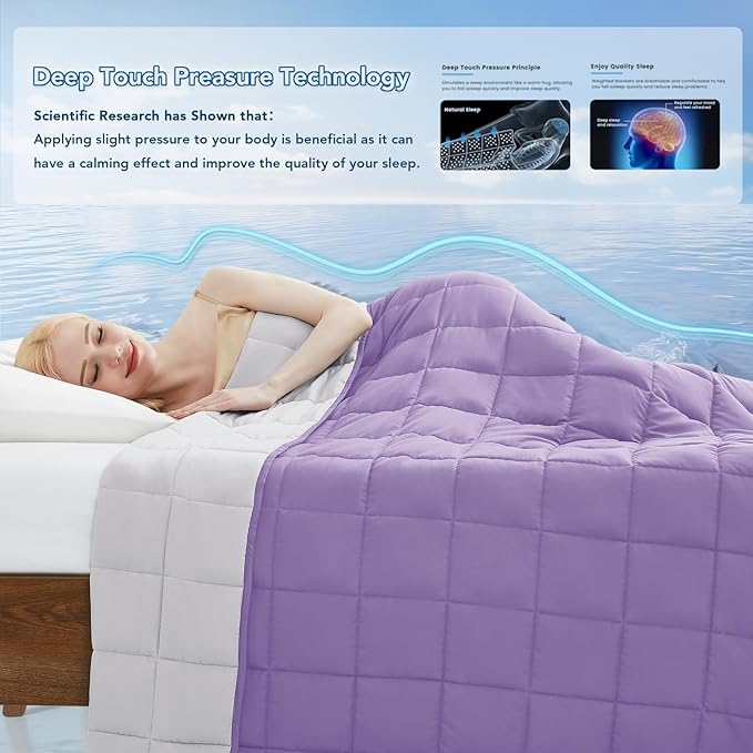 Topcee Weighted Blanket Soft Cooling Heavy Blanket Sleeping, Apply to 190-210 - Image 4