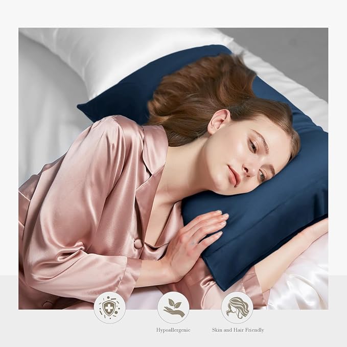 WishSmile Cooling Queen Pillowcases Set of 2 Breathable Cool Silky Soft Rayon - Image 2