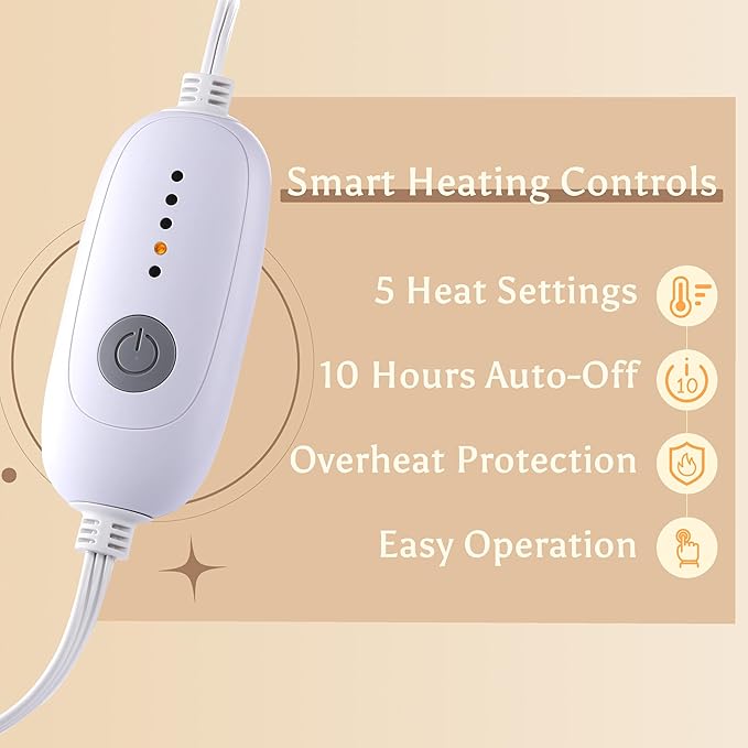 Electric Heated Blanket Full Size 72" x 84" - Image 5