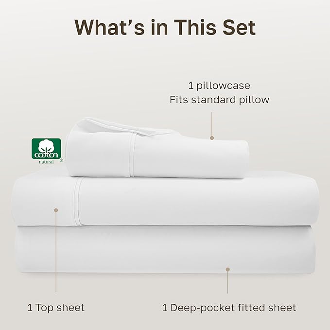 California Design Den Soft 100% Cotton Twin XL Bed Sheets Set, 400 Thread Count - Image 4