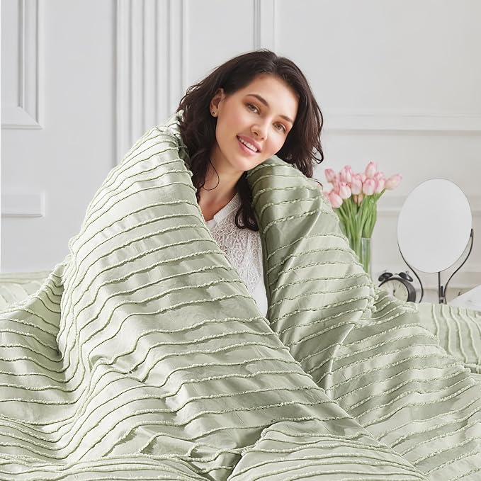 NEXHOME PRO Duvet Cover Queen, 3 Pieces Boho Tufted Duvet Cover Set, Soft and - Image 3