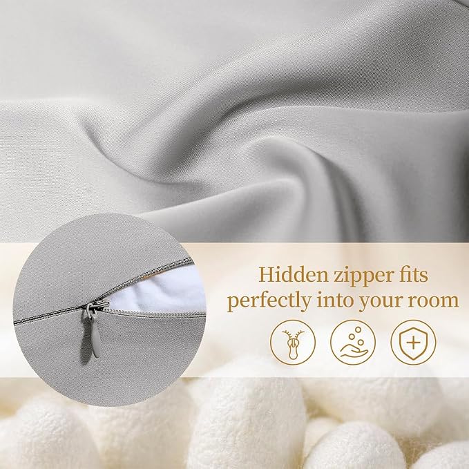 Mulberry Silk Pillowcase for Hair and Skin Queen Size 20"X 30" - Image 6