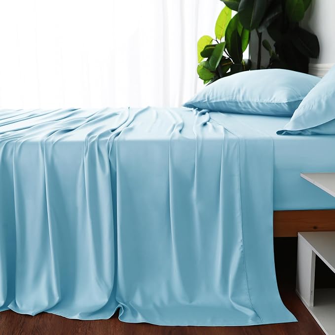 Bamboo Viscose Flat Sheets Only, Sateen Weave Full Size Flat Sheet Only - Image 4
