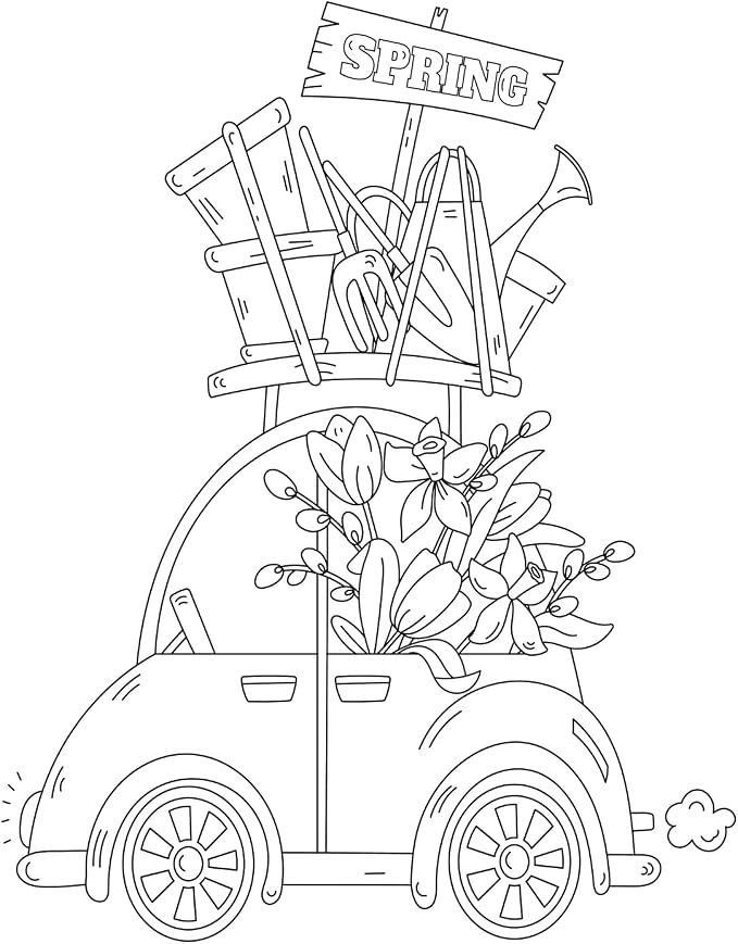 Jekohor Spring Theme Adult Coloring Book - Image 2