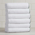 Great Bay Home White/Green Hand Towel Set by GreatBayHome