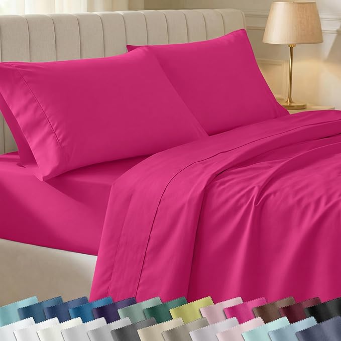 California Design Den Soft Twin Size 100% Cotton Sheet Sets, 400 Thread Count by CaliforniaDesignDen