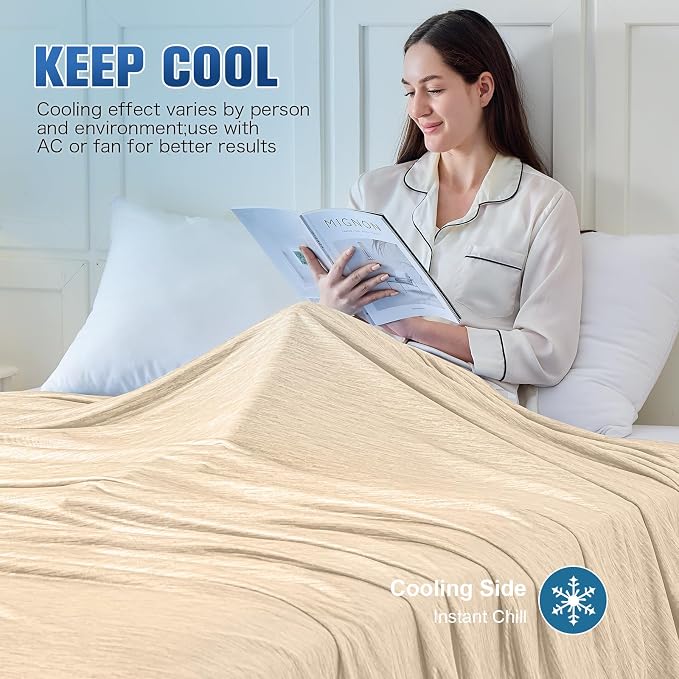 KMUSET Cooling Blanket King Size, Double Sided Summer Cooling Blankets - Image 5