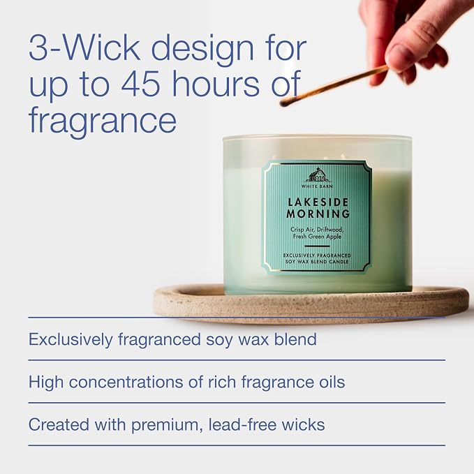 Bath & Body Works Lakeside Morning 3-Wick Candle - Image 4