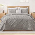 Exclusivo Mezcla Quilt Set Twin Size, 2 Pieces Light Grey Twin Quilt Bedding Set by ExclusivoMezcla