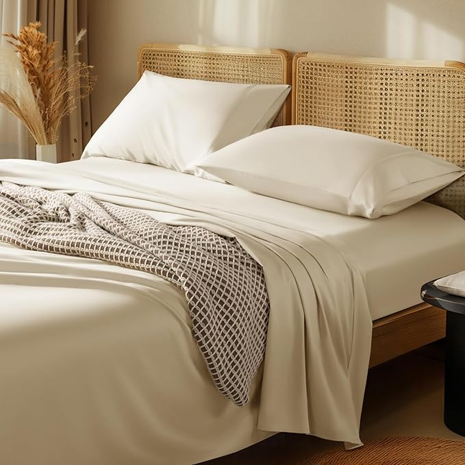 LBRO2M 1000 Thread Count 100% Egyptian Cotton Sheets Set Twin XL, 3 Piece Sets by LBRO2MBedding