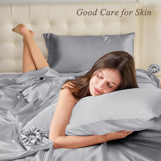 King Satin Pillowcase for Hair 2pc, Similar to Silk Pillow Cases, Easier Care - Image 2