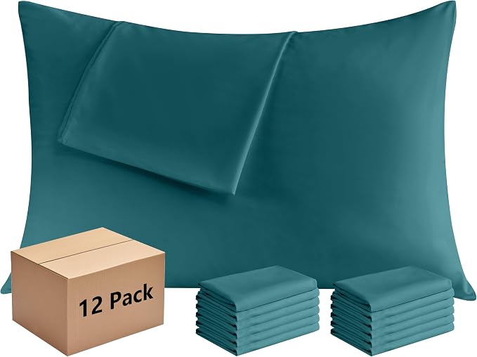 Pillowcases Queen 12 Pack, 20x30 Pillow Cases by Culve