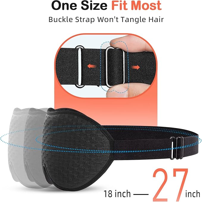 INNELO Sleep Mask for Side Sleeper, Eye Mask Sleeping Women Men, 100% Light - Image 6