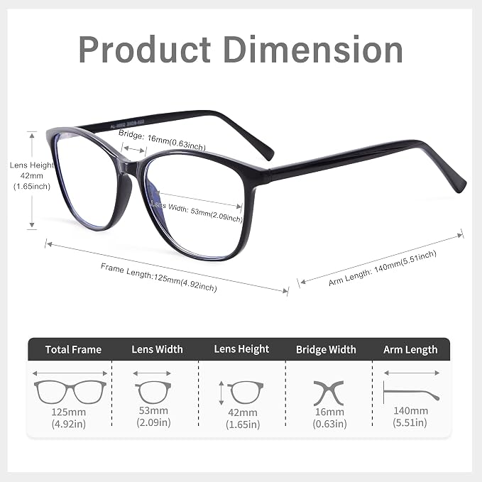 Madison Avenue Blue Light Blocking Glasses Anti Eyestrain UV Glare Blue Light - Image 5