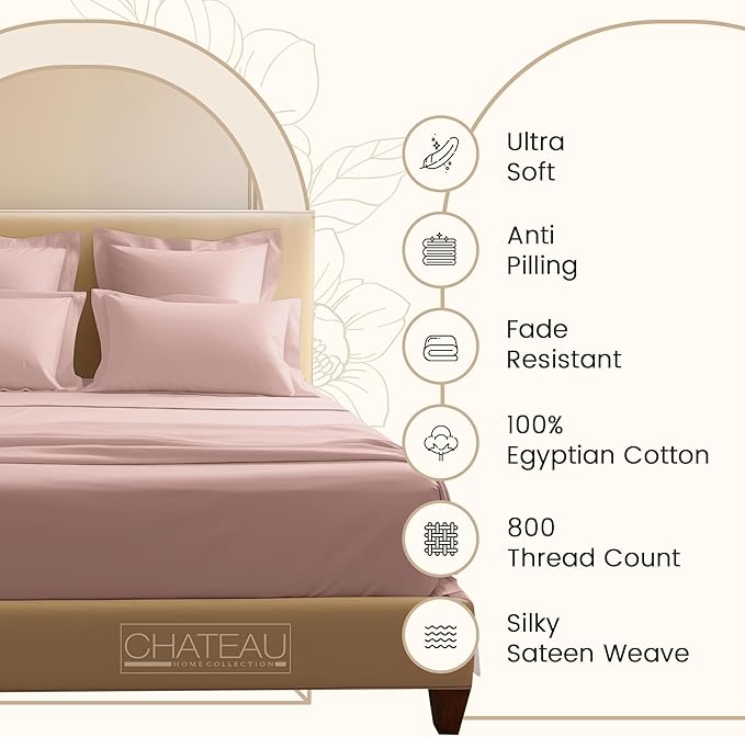 100% Cotton Bed Sheets Queen Size Bed Set, 800TC 15" Deep Pocket Queen Sheet Set - Image 3