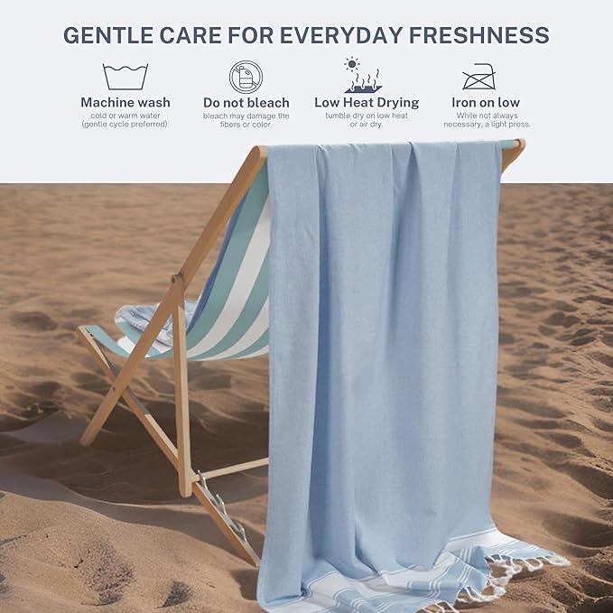 Cotton Turkish Beach Towel - Image 7