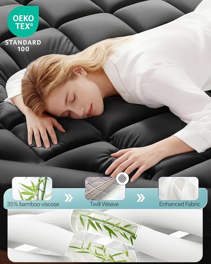 ChiXpace Dual Layer 4 Inch Memory Foam Mattress Topper Twin - Image 2