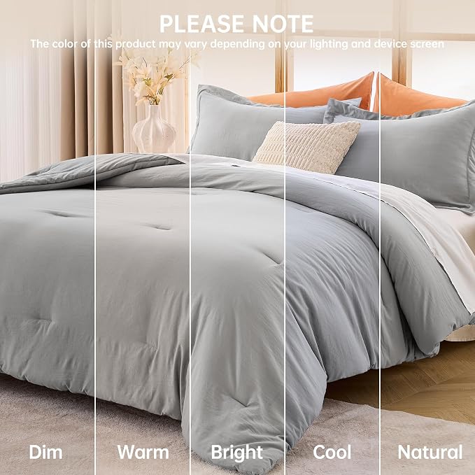 MUXHOMO Queen Comforter Set, All Season Ultra Soft Down Alternative Bedding - Image 9