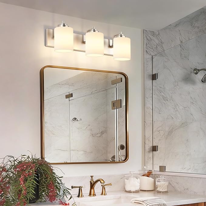SOLFART Modern Brushed Nickel 3 Light Vanity Sconces - Image 7