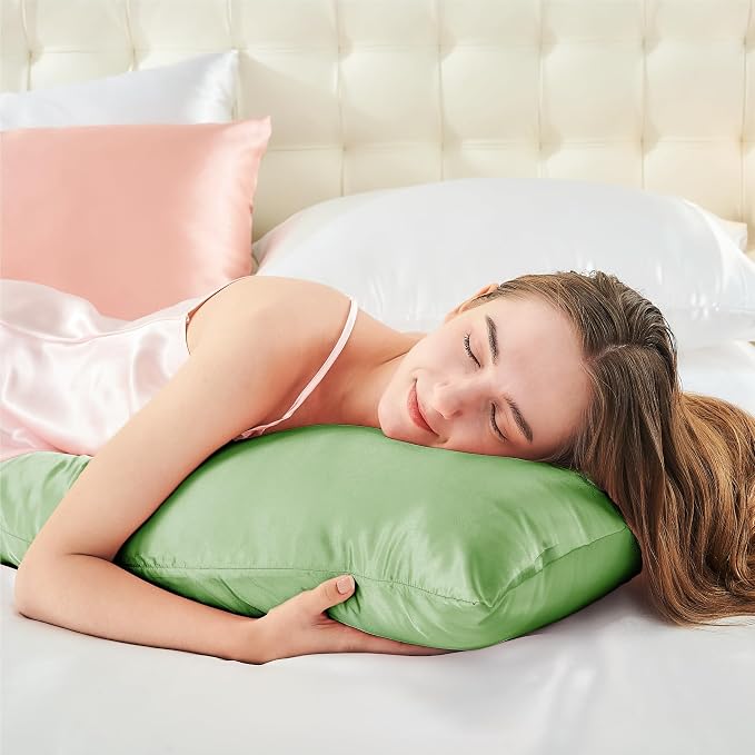 BEDELITE Satin Body Pillow Cover 2 Pack, Super Soft and Cooling Body Pillow - Image 6
