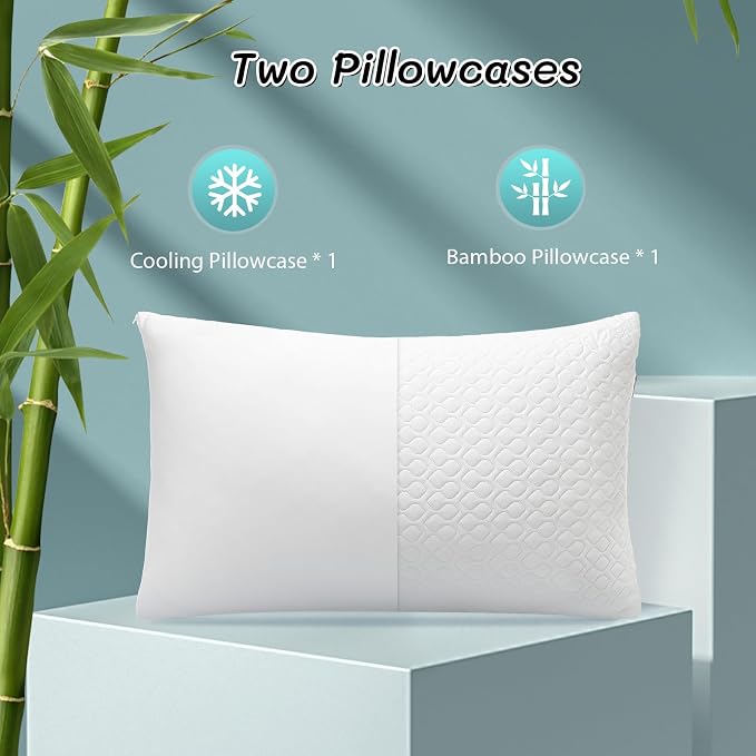 Rainmr Memory Foam Pillows Queen Size Set of 2 - Image 3