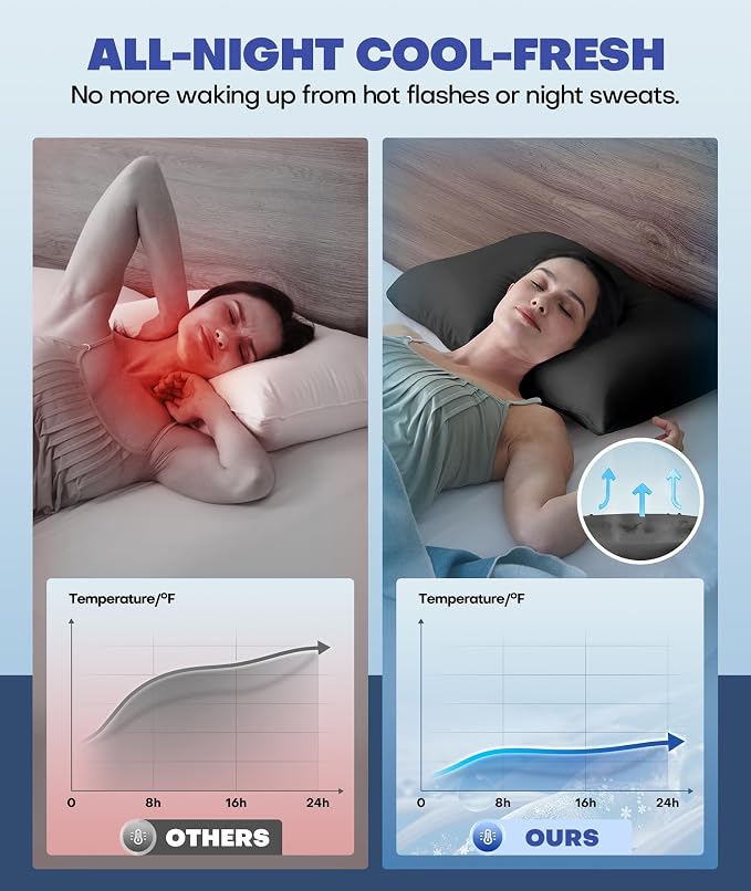 Ice Cooling Pillowcase for Hot Sleepers – Instantly Cool, Stays Cold All Night - Image 3